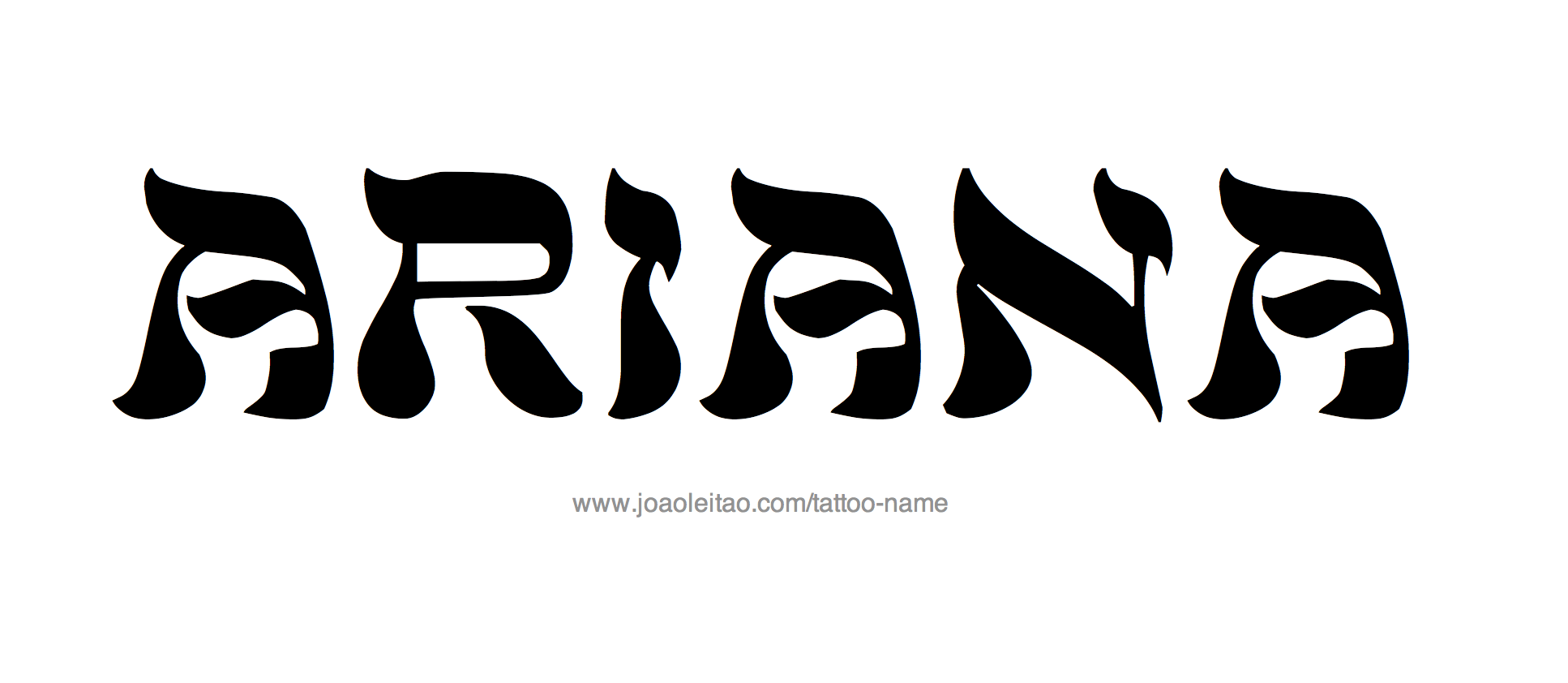 Ariana Name Tattoo Designs